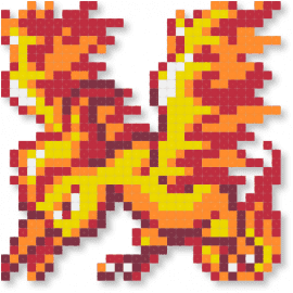 Moltres Small - bird, chibi, fiery, gaming, moltres, orange, pkmn, pokemon, red, small, video game