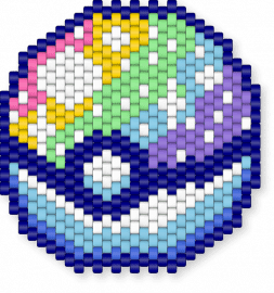 Pokémon pokeball rainbow - light blue, purple