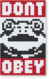 Dont Obey - red,white