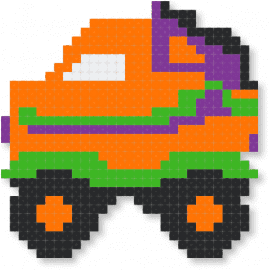 Halloween Monster Truck - orange