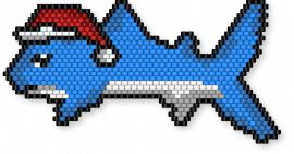 Christmas sharkie - light blue