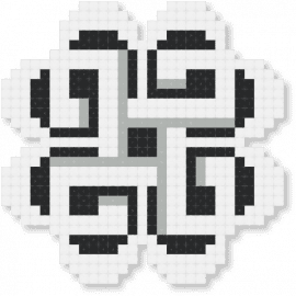 Breaking Benjamin logo perler fuse bead - band, black, logo, music, white