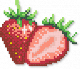 Strawberries !!!! x3 - red,green,beige,orange,cotdberries,strawberry,fruit,food,berries,realistic,sweet