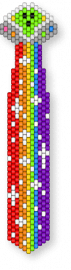 Alien tie FINISHED - green,orange,red,purple,rainbow,tie,peyote stitch,alien,alien rainbow tie peyote,alien tie
