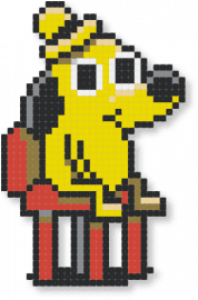 this is fine - meme,chair,dog,animal,black,yellow,red