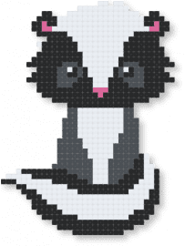 skunk 2 - mammal,animal,white,purple,skunk,stink,black,baby,soft,pink
