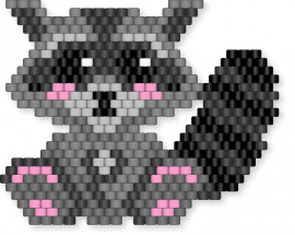 Little baby racoon - gray