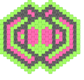 Weird little Invader Zim mask - green, pink