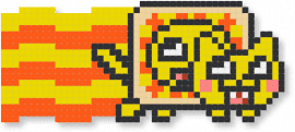 epic face nyan cat :DDDD - 2010s, internet meme, kitten, kitty, orange, yellow