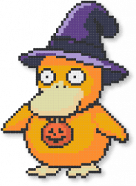 Trick-or-Treat Psyduck - orange, purple