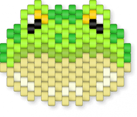 Frog - frog, green, yellow