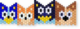 BLUEY! - animal, animation, bingo, bluey, cartoon, character, characters, children, dog, orange, purple, red, tv show