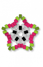 Dragonfruit star - food, fruit, green, nature, pink, sweet