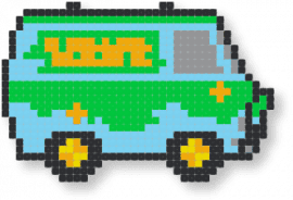 December 18, 2024 Pattern of the Day: Mystery Machine by deafcyclops