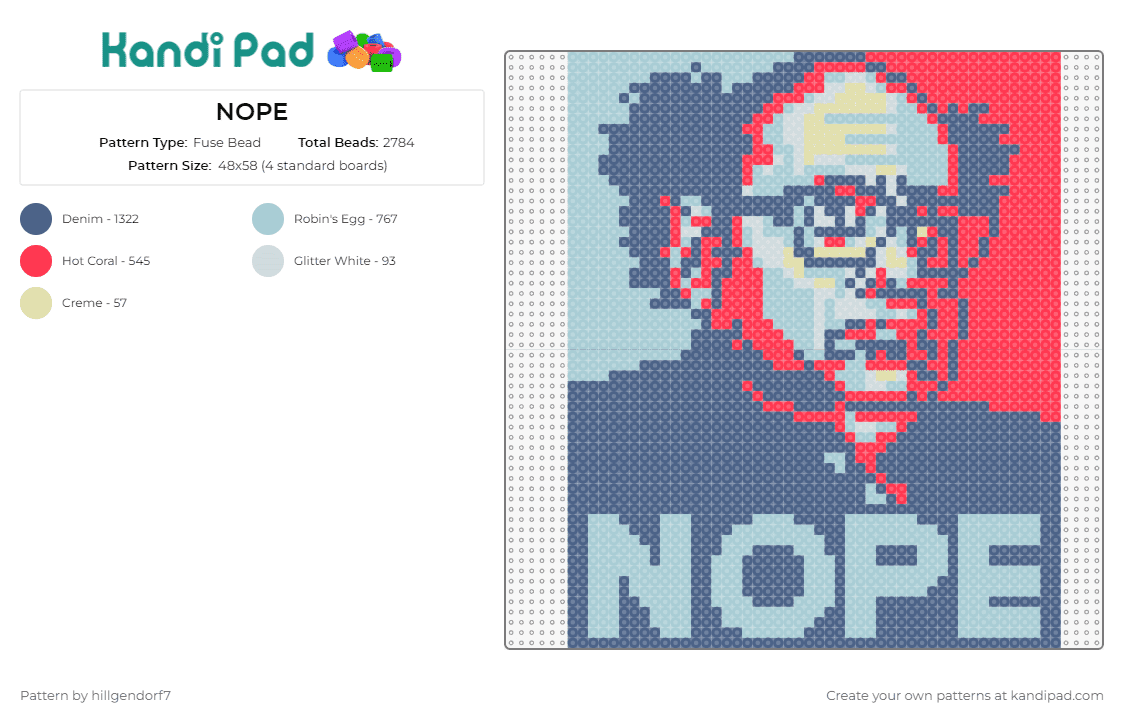 NOPE - Fuse Bead Pattern by hillgendorf7 on Kandi Pad - danny devito,its always sunny in philadelphia,tv shows,poster