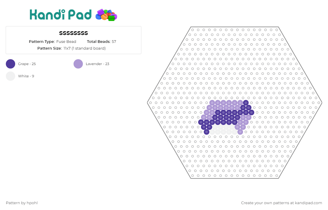 ssssssss - Fuse Bead Pattern by hpohl on Kandi Pad - hexagon