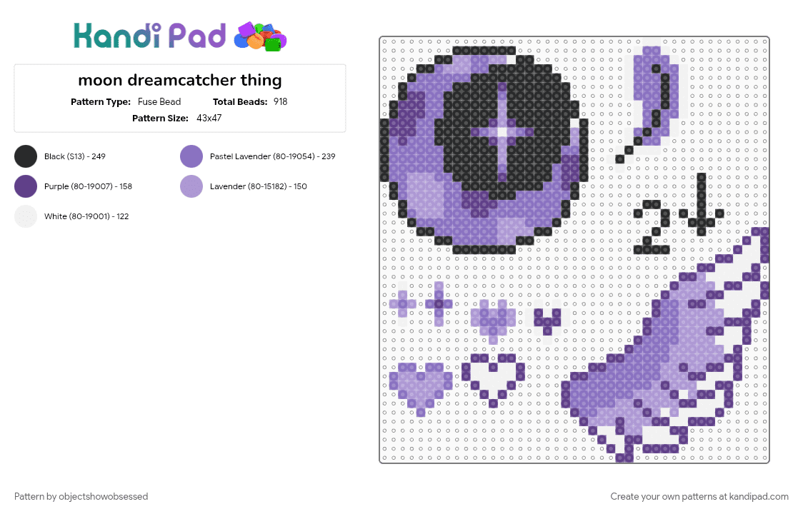 moon dreamcatcher 😁😁 - Fuse Bead Pattern by objectshowobsessed on Kandi Pad - blue, cccc, moon, purple