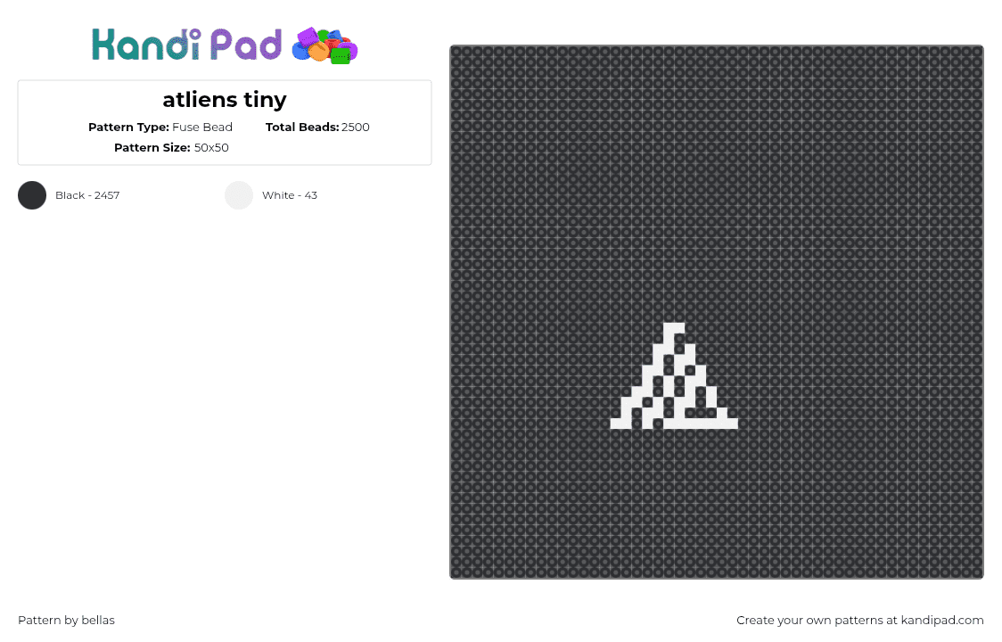 atliens tiny - Fuse Bead Pattern by bellas on Kandi Pad - 