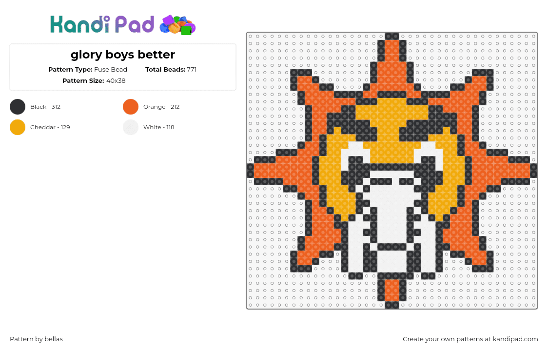 glory boys better - Fuse Bead Pattern by bellas on Kandi Pad - 