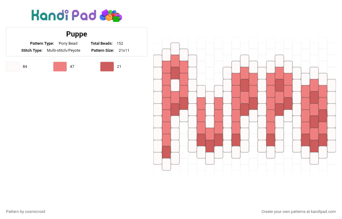 Puppe tag (Doll) - Pony Bead Pattern by cosmicvoid on Kandi Pad - 