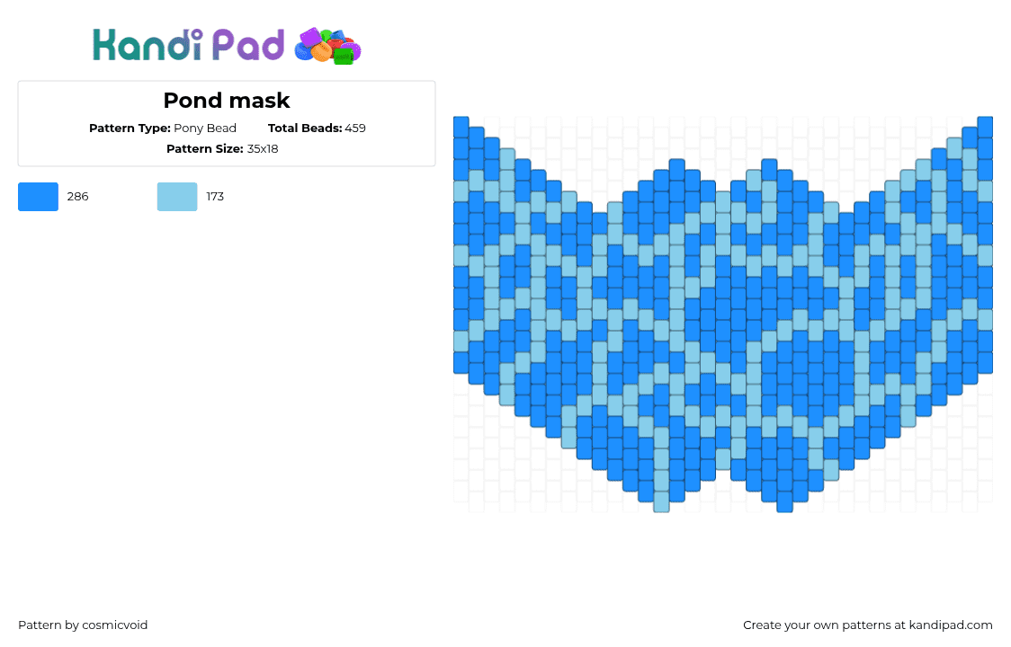 Pond mask - Pony Bead Pattern by cosmicvoid on Kandi Pad - 