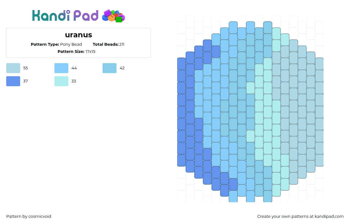 uranus - Pony Bead Pattern by cosmicvoid on Kandi Pad - 