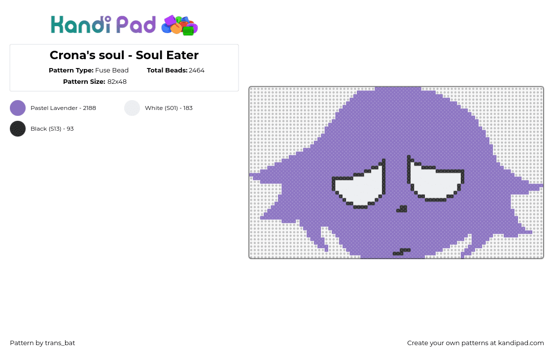 Crona\'s soul - Soul Eater - Fuse Bead Pattern by trans_bat on Kandi Pad - crona,soul eater,manga,purple