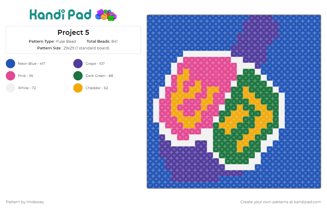 Project 5 - Fuse Bead Pattern by lmdewey on Kandi Pad - dreidels