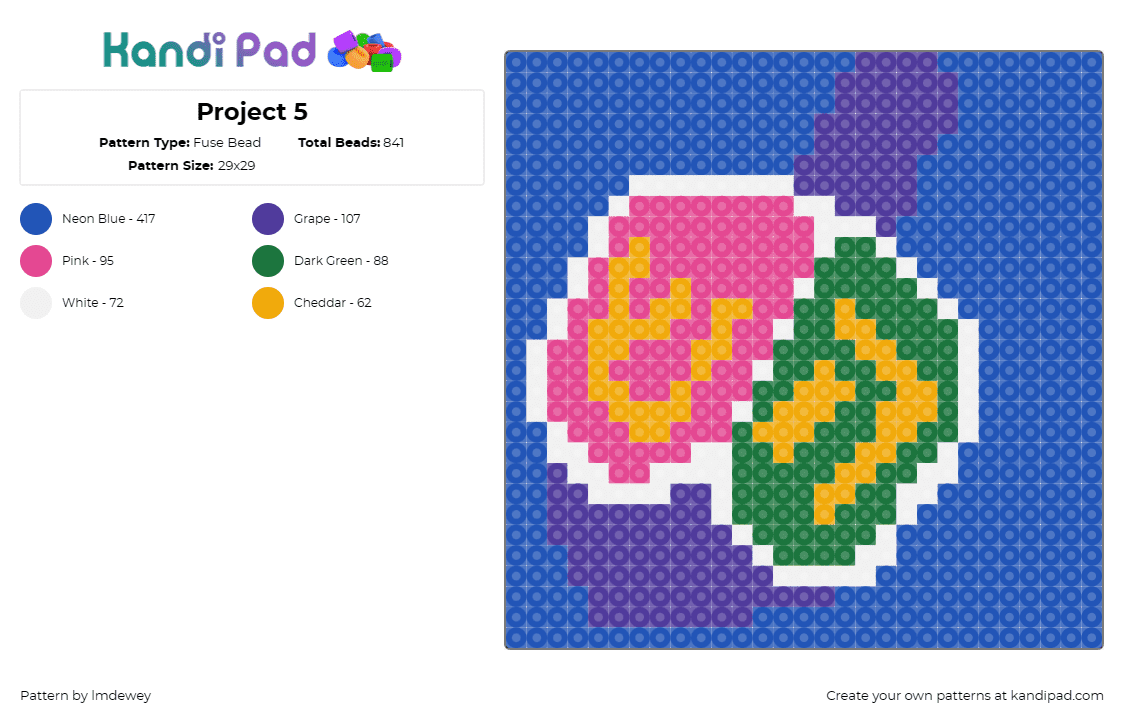 Project 5 - Fuse Bead Pattern by lmdewey on Kandi Pad - dreidels