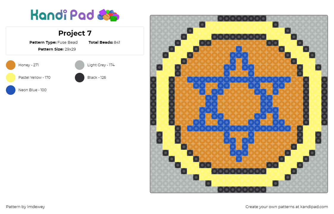 Project 7 - Fuse Bead Pattern by lmdewey on Kandi Pad - star of david