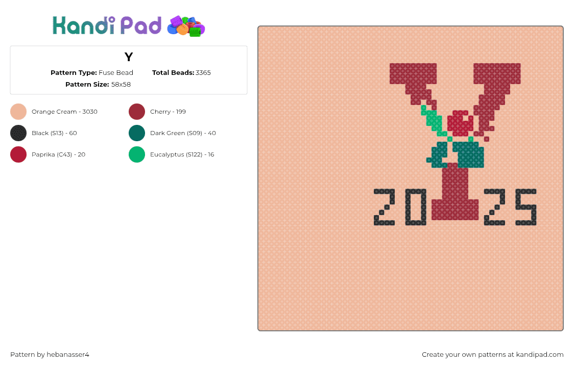 Y - Fuse Bead Pattern by hebanasser4 on Kandi Pad - y,holly,mistletoe,letter,text,festive,christmas,sign,red,green