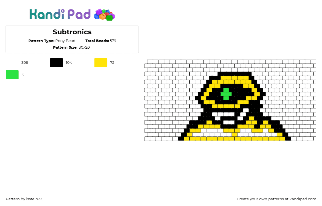 Subtronics - Pony Bead Pattern by lsstein22 on Kandi Pad - subtronics,cyclops,music,edm,dj