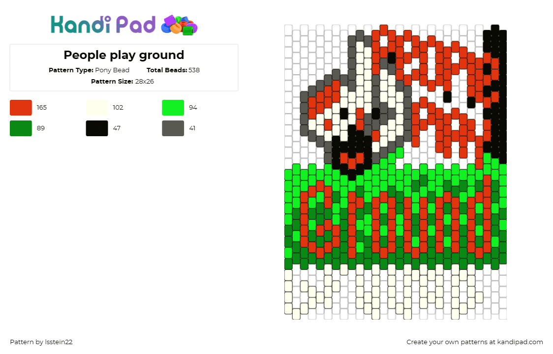 People play ground - Pony Bead Pattern by lsstein22 on Kandi Pad - people playground,video games