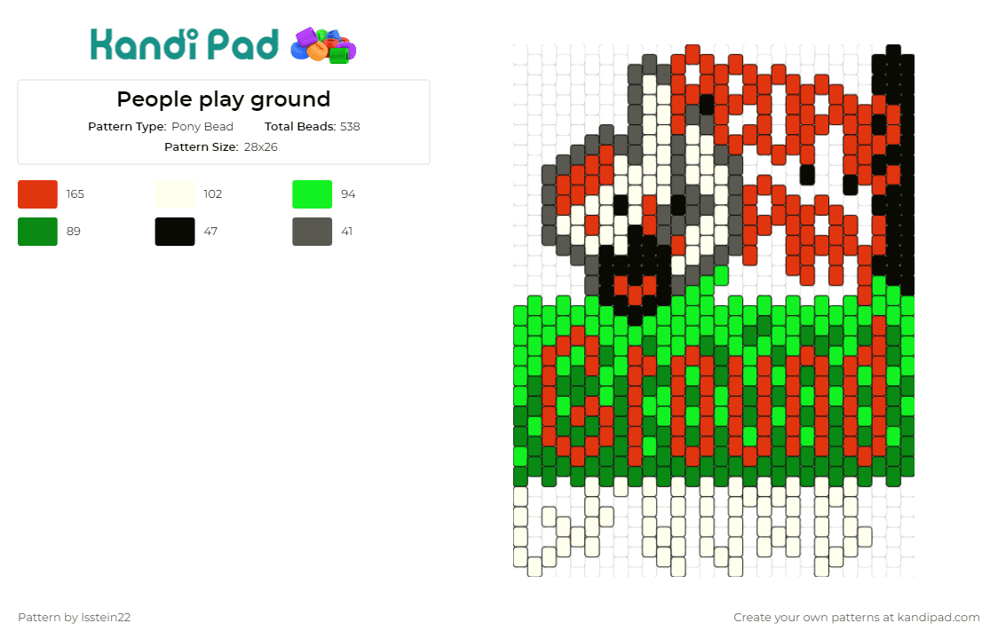 People play ground - Pony Bead Pattern by lsstein22 on Kandi Pad - people playground,video games
