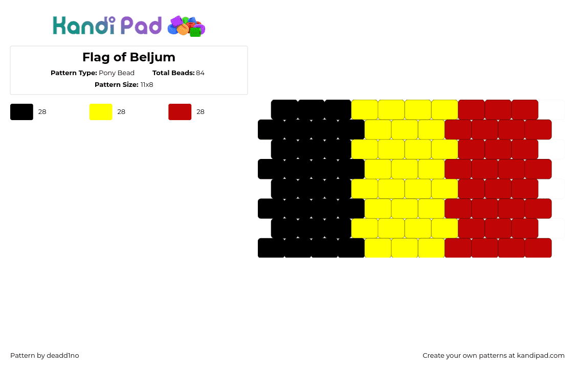 Belgium Pony Bead Patterns - Gallery - Kandi Pad | Kandi Patterns, Fuse ...