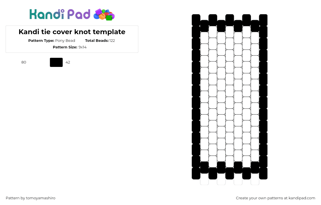 Kandi tie cover knot template - Pony Bead Pattern by tomoyamashiro on Kandi Pad - necktie,tie,template,outline,simple,white,black