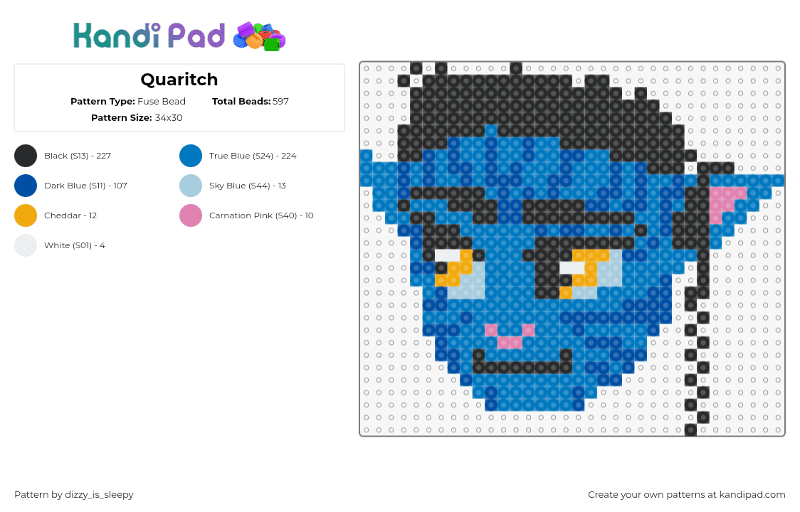 Quaritch - Fuse Bead Pattern by dizzy_is_sleepy on Kandi Pad - 