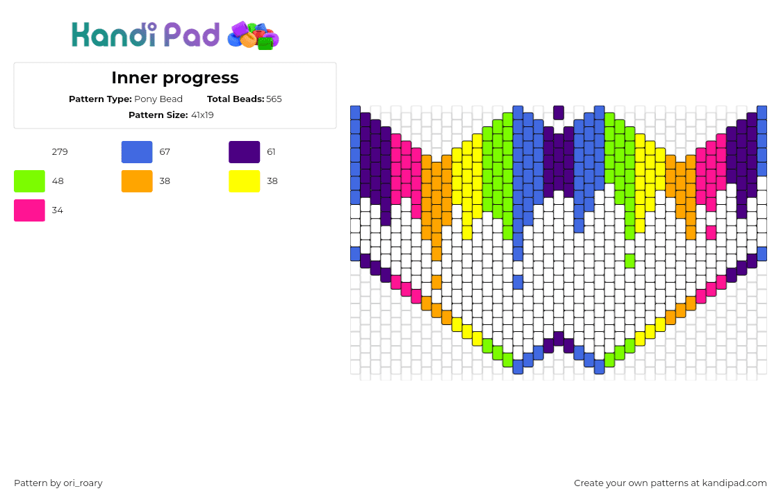 Inner progress - Pony Bead Pattern by ori_roary on Kandi Pad - 