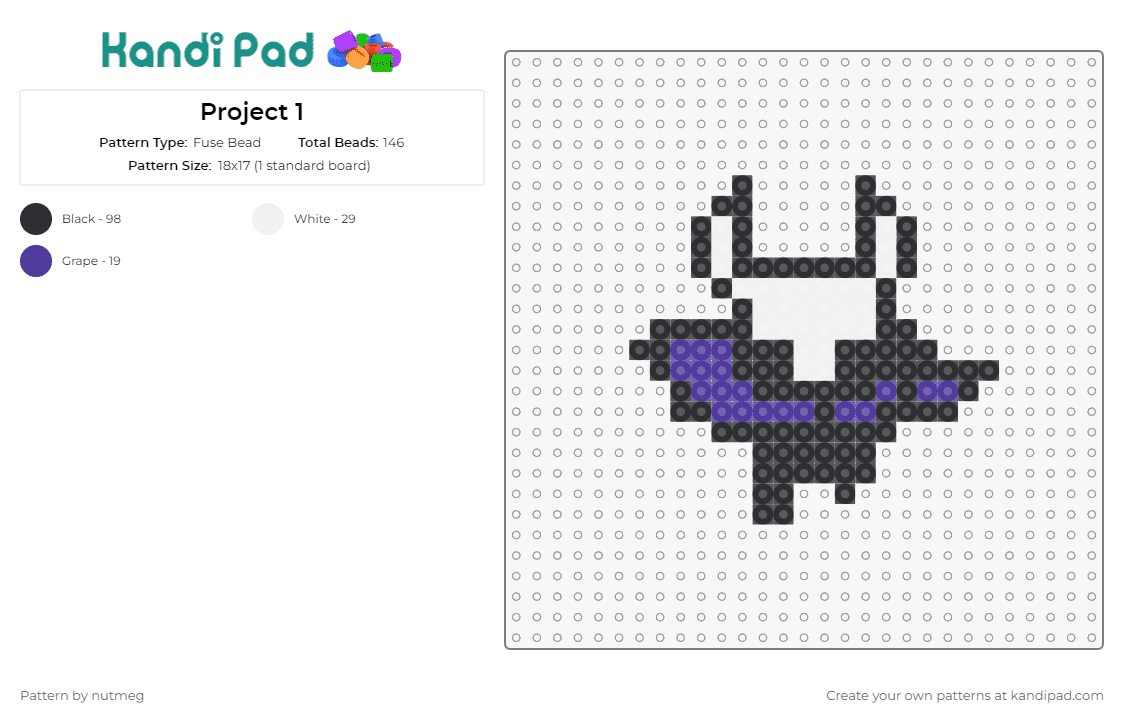 Project 1 - Fuse Bead Pattern by nutmeg on Kandi Pad - 