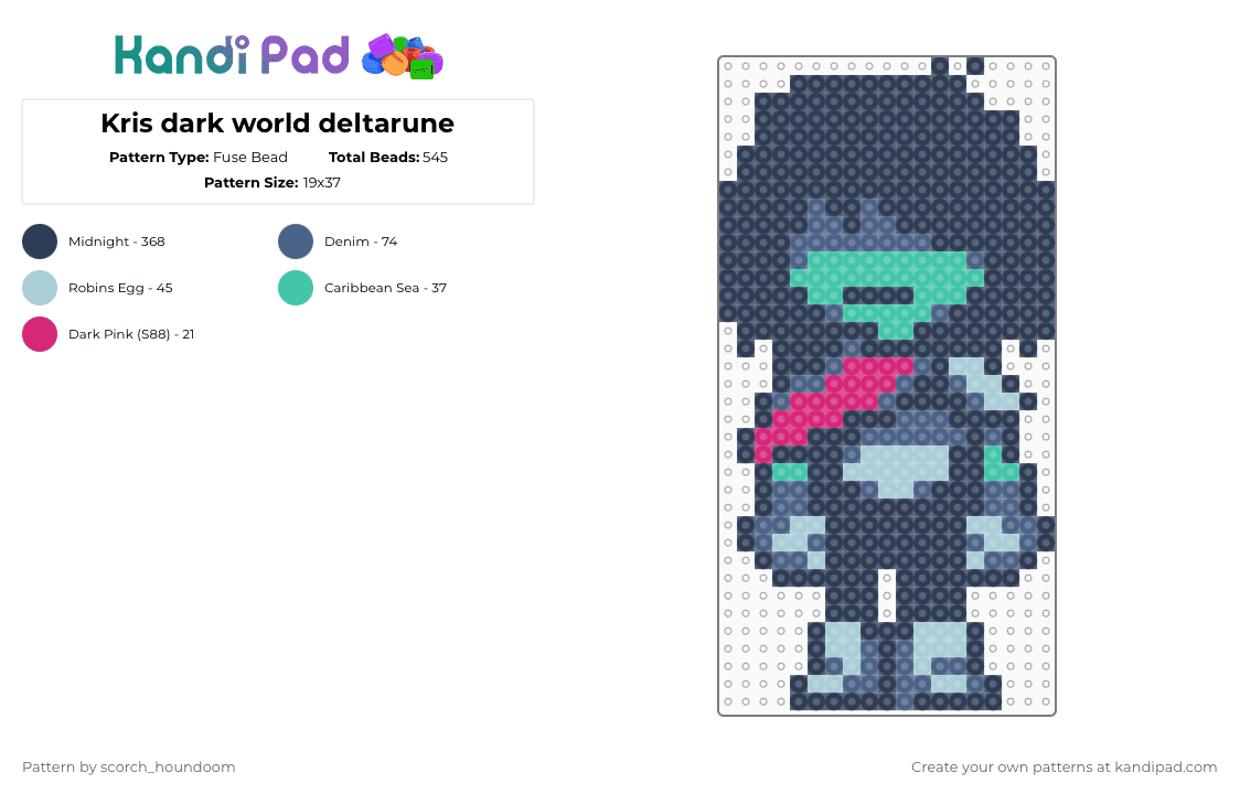 Kris dark world deltarune - Fuse Bead Pattern by scorch_houndoom on Kandi Pad - purple,kris