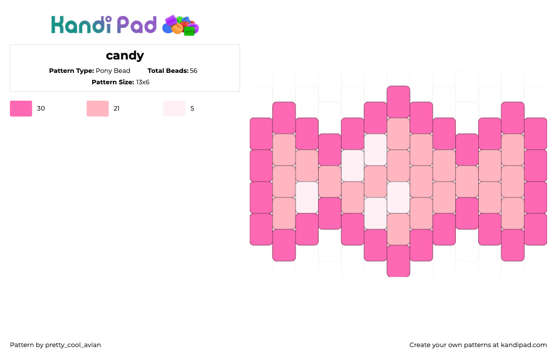 candy - Pony Bead Pattern by pretty_cool_avian on Kandi Pad - 