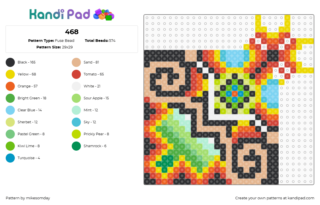 468 Fuse Bead Pattern - Kandi Pad | Kandi Patterns, Fuse Bead Patterns ...