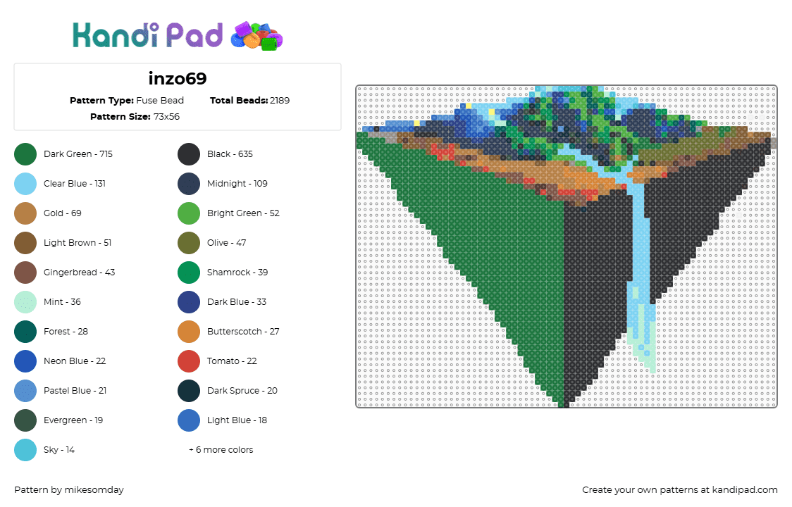 inzo69 - Fuse Bead Pattern by mikesomday on Kandi Pad - 