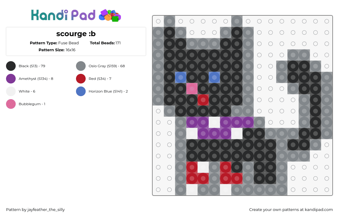 scourge :b - Fuse Bead Pattern by jayfeather_the_silly on Kandi Pad - 