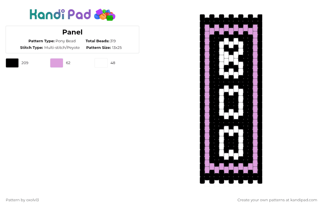 Panel Pony Bead Pattern - Kandi Pad | Kandi Patterns, Fuse Bead ...