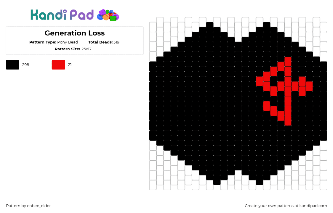 Generation Loss - Pony Bead Pattern by enbee_elder on Kandi Pad - 