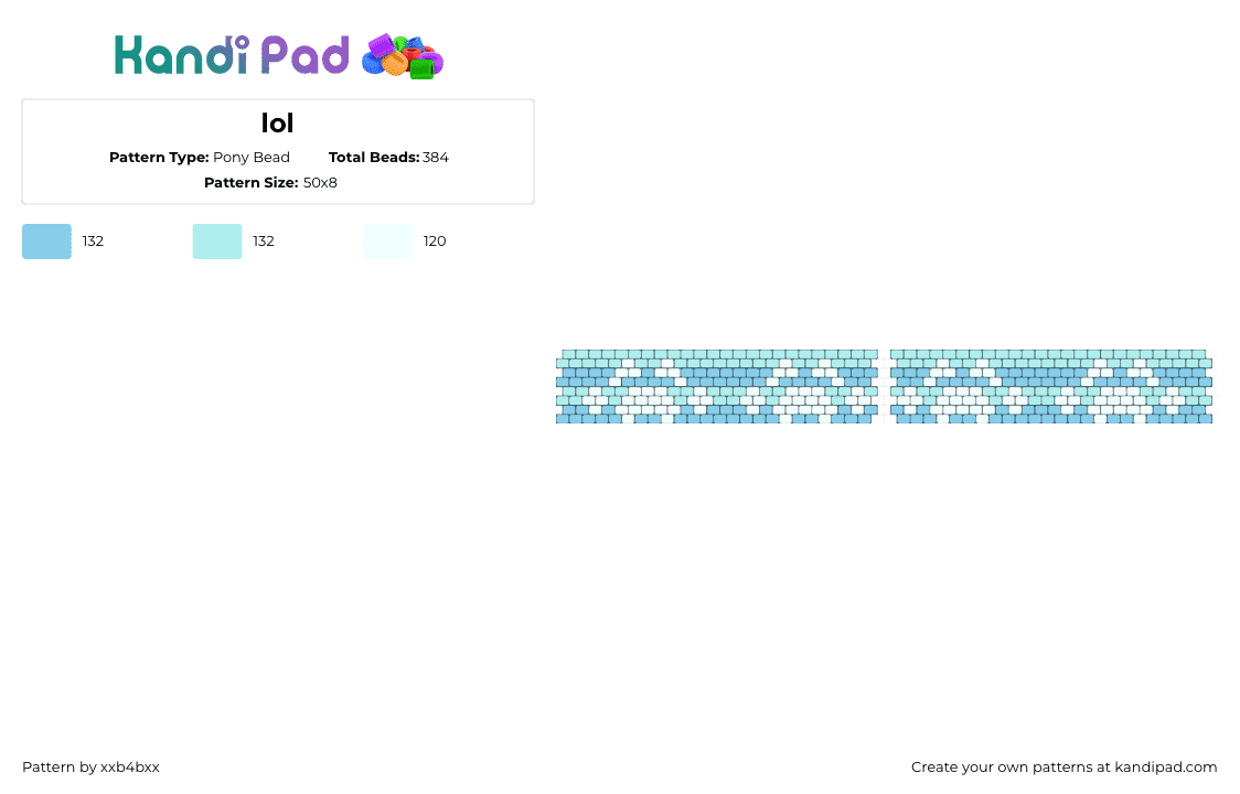 lol - Pony Bead Pattern by xxb4bxx on Kandi Pad - 