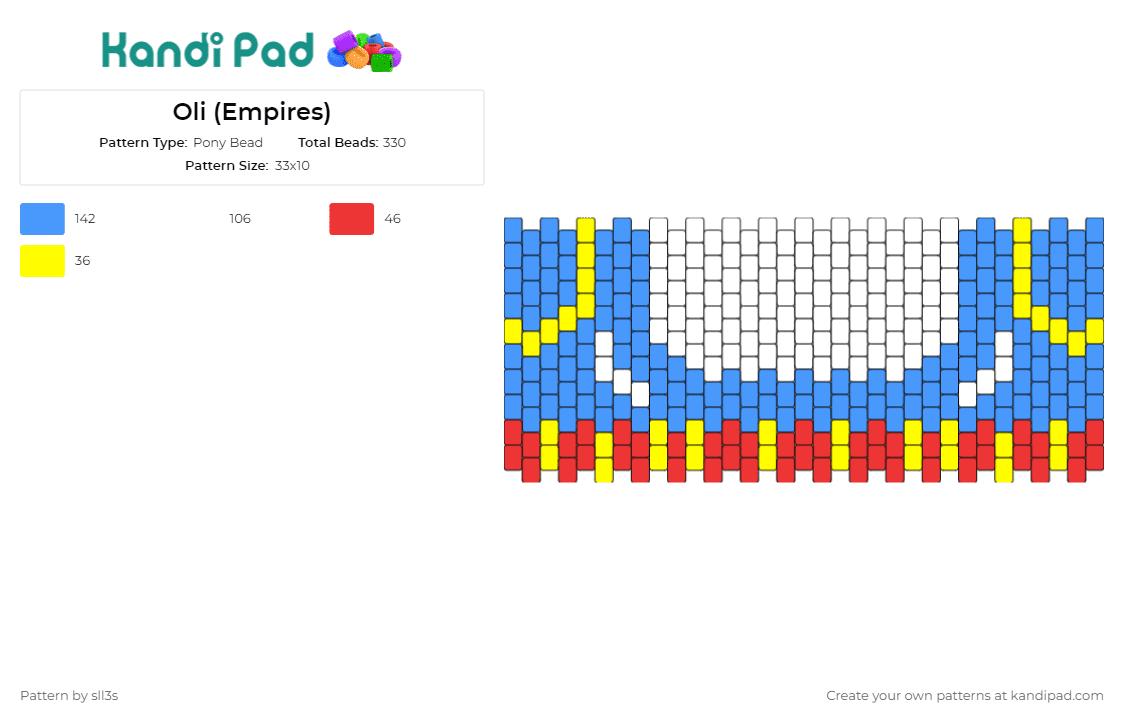 Oli (Empires) - Pony Bead Pattern by sll3s on Kandi Pad - olipeligo,empires,minecraft,video games