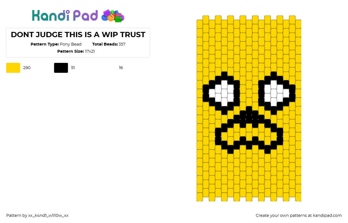 Jake the dog!! (Phone purse :3) - Pony Bead Pattern by silly_willy on Kandi Pad - jake,adventure time,dog,face,case,phone,bag,panel,tv show,cartoon,yellow