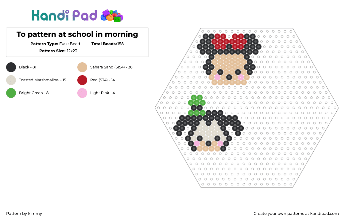 To pattern at school in morning - Fuse Bead Pattern by kimmy on Kandi Pad - goofy,minnie mouse,disney,characters,heads,charms,simple,tan,black